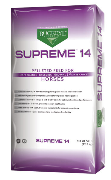 BUCKEYE Supreme 14 Pelleted Horse Feed BUCKEYE Supreme 14 Pelleted Horse Feed