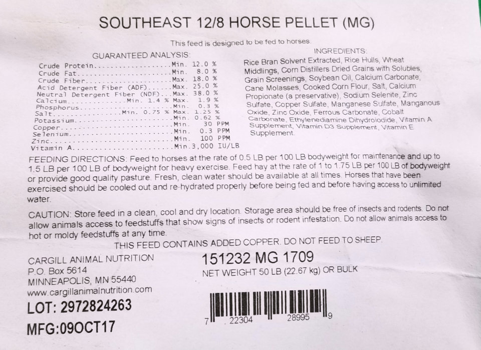 feed-bNutrena Southeast 12/8 Horse Pellet Feed Lableag-label-for-nutrena-southeast-12-8-cherokee-feed-and-seed-georgia Nutrena Southeast 12/8 Horse Pellet Feed Lable